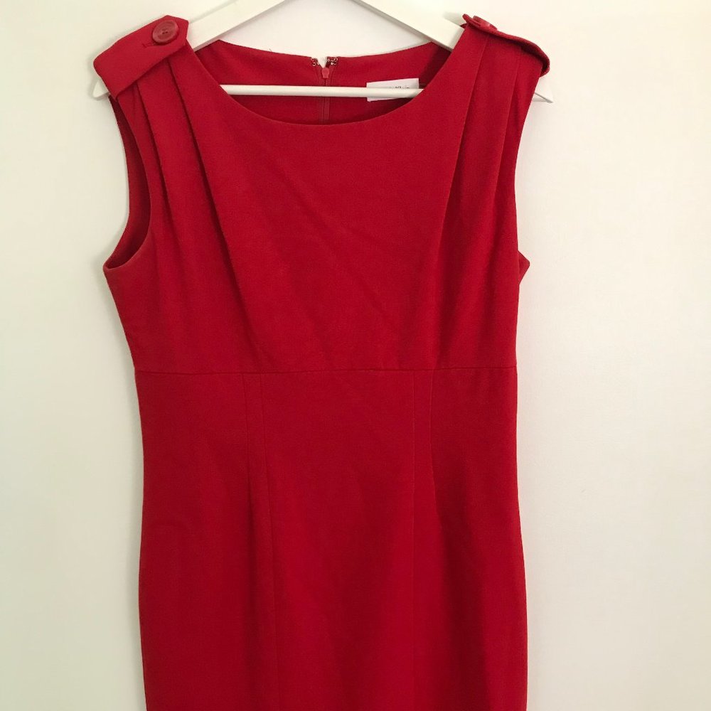 Calvin Keiln Sheath Dress with Button Detail